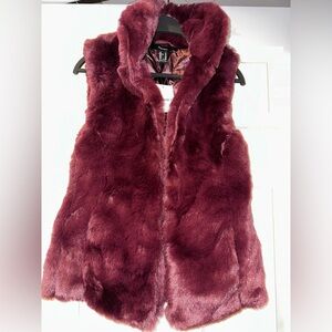Forever 21 Deep Burgundy Teddy Jacket